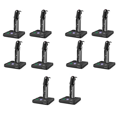 Yealink WH63 Wireless DECT Headset Teams Certified, Single Ear Office Headset for Desk Phone and Computer Softphone,Noise Canceling Mic,394 feet Wireless Range,7 Hours Talk Time (10 Pack)