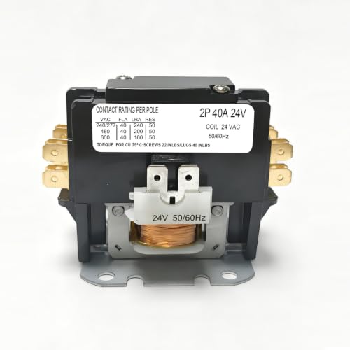 Contactor de propósito definido 2 polos 40 A bobina 24 V para aire acondicionado miniatura 1