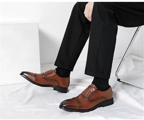 Men's Lace up Dress Shoes Genuine Leather Low Top British Style Business Casual Formal Office Work Spring Autumn3