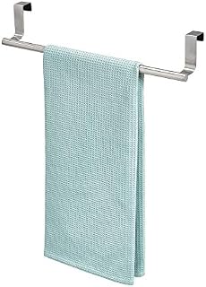 iDesign 29550ES Forma Over Door Towel Rail, Towel Holder for Kitchens and Bathrooms, Stainless Steel, Silver, 14" Towel Bar