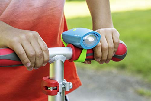 Hornit Mini Nano - Bike & Scooter Horn And Light For Children And Kids - 15 Sound Effects / 3 Light Settings (Blue/Green) #TOP5