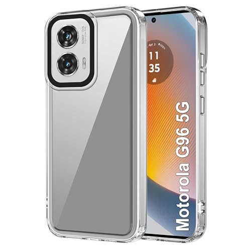 Image of amazon basics Back Case Cover for Motorola G96 5G | Compatible for Motorola G96 5G Back Cover | Case Cover with Camera Protection | (TPU + PC | Transparent)