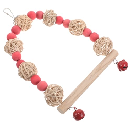 BESPORTBLE Durable Rattan Ball Swing for Cockatiels and Budgies Stylish Bird Cage Decor for Active Play and Exercise Bird Accessories for Parrots