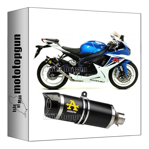 Pot echappement approuve Arrow Thunder aluminium noir GSX-R 750 ie