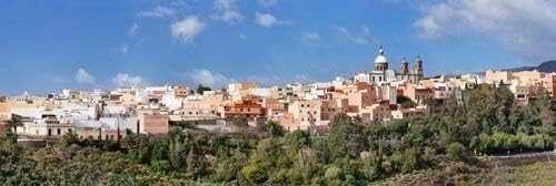 Posterazzi Town San Sebastian Church Aguimes Gran Canaria Las Palmas, Islas Canarias España, póster impreso, (27 x 9), varía