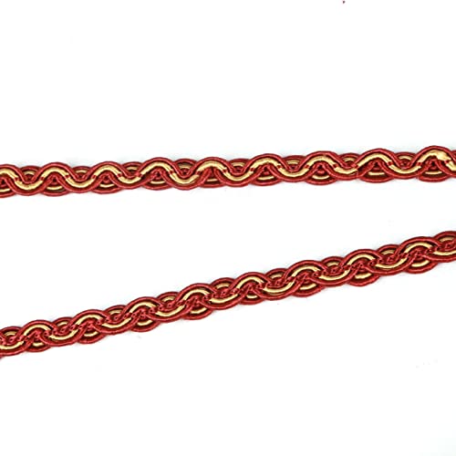 Bel Avenir Braid Trim, 3/8 Inch 10 Yards Fabric Trim, Polyester Fringe Trim For Sewing And Crafting, Costume Diy Crafts Home Decorative(Mix Red) #TOP4