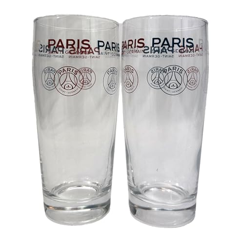 PSG 2 X Verre à bière Collection officielle PARIS SAINT GERMAIN