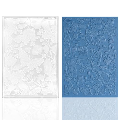 Transparent 3D Embossing Folders Mini Embossing Folders for Card Making Scrapbooking Paper Crafts(6.34.5)