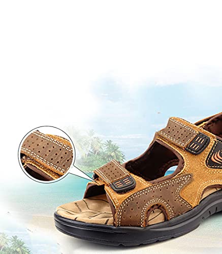 Unisex Beach Flip Flop,Men's casual beach shoes, adjustable large size non-slip ls-Brown_43,House Soft Foams Sole Pool Shoes2