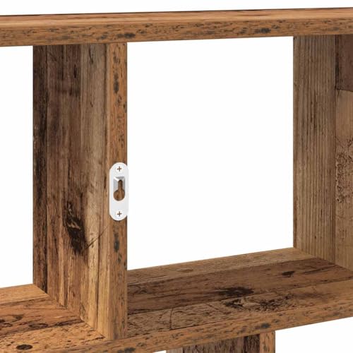 Étagère cube murale 12 compartiments en bois d'ingénierie robuste - 6