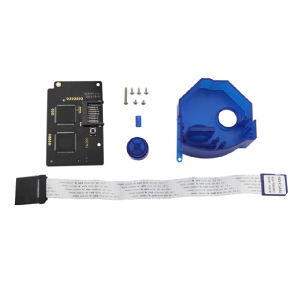 DC V5.15B GDEMU Simulationsplatine für Optische Laufwerke für Dreamcast und Farbenfrohes Remote-SD-Kartenmontageset für GDEMU (Blau)