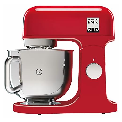 Kenwood KMX750AR amasadora planetaria Kitchen Machine kMix, Robot de cocina Mixer, 1000 W, 5 litros, acero, plástico, rojo