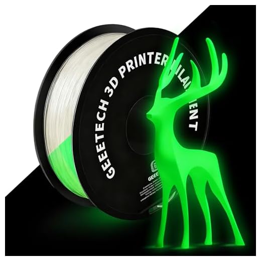 Geeetech Glow in The Dark Filament Green, 3D Printing Filament, Luminous PLA Filament 1.75mm Dimensional Accuracy +/- 0.02 mm, 1kg (2.2lbs), Fit Most FDM 3D Printers