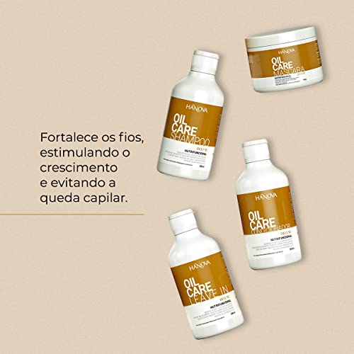 Hanova Kit Oil Care (Shampoo Nutrifuncional 300mL + Máscara Nutrifuncional 300mL + Condicionador Nut