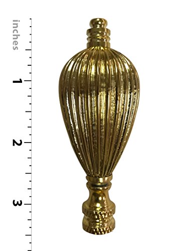 Image of Royal Designs Vase Shaped 3.5 inch Lamp Finial for Lamp Shade, Polished Brass