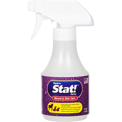 Stat! Spray Pet Wound & Skin Care with Enhanced Hydrogel; First-Aid Treatment for Dogs, Cats & Horses, Speeds Healing of Cuts, Bites, Scratches; Soothing Relief Hot Spots, Itching & Chewing, 8 fl. oz.