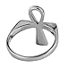 HZMAN Stainless Steel Polished Fashion Egyptian Jewelry Ankh Cross Ring for Men Women with Gift Bag