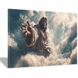 Art mural de Jésus : cette belle image de miséricorde divine représente l'amour et le soin de Jésus, l'illustration de Jésus Christ n'est pas seulement un plaisir visuel mais aussi une source de confort spirituel, parfaite pour l'affichage n'importe où dans votre maison