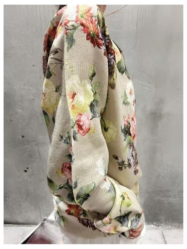 SOLY HUX Women's Floral Cardigan Sweater Button Down Long Sleeve Vintage Boho Trendy Cardigans3