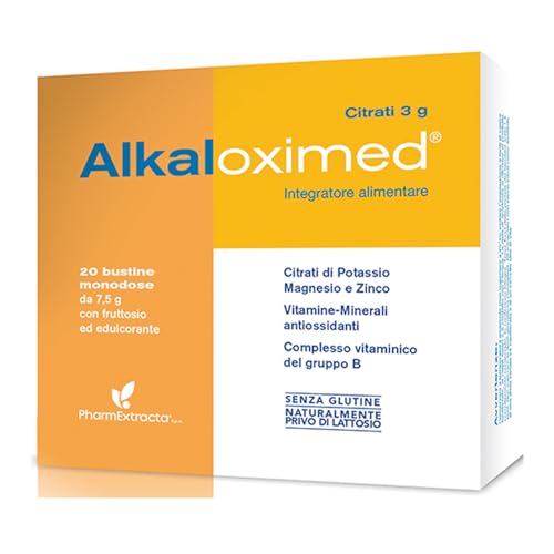Alkaloximed - 20 bolsitas Pharmextracta Suplemento para el cansancio y la fatiga – Soporte antioxidante con magnesio, potasio, zinc y vitaminas