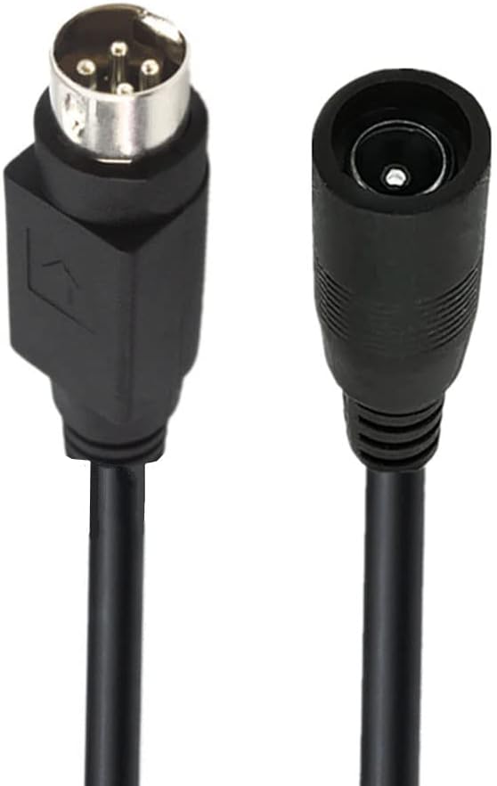 Miniatura 3 de Dafensoy Cable de alimentación DIN macho de 4 pines a 0.217 x 0.083 in hembra, para alimentación de CC para alimentar continuamente dispositivos con