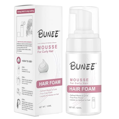 120 ml Espuma Pelo Rizado de Fijación,Espuma fijadora para cabello,Professionals Shape Control Espuma de peinado Fijadora,Fijación Extrafuerte,para cabello liso,ondulado,rizado