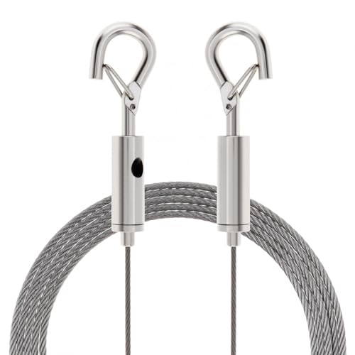 Image of 8 PCS Adjustable Picture Hanging Wire Mirror Frame Kit 1m x1.5mm Heavy Duty Stainless Steel Rope for Mirror Hanging Hardware,Light Lamp,Billboards,Basket Flowerpot Hold Up to 66lbs(30kg)
