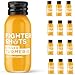 Fighter Shots Ginger Turmeric Shots (12x60ml) | Reduces Bloating | Boosts Immunity | 100% Natural | Perfect Morning/Post Workout Pick Me Up | No Preservatives | Fresh and Fiery Turmeric Shots