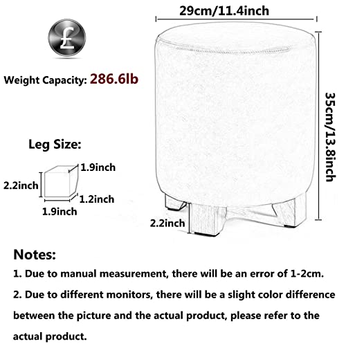 Taburete otomano de PU con asiento acolchado debajo del escritorio 3