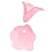Lucite Trumpet Calla Lily Flower Beads Matte Pink 10mm (12)