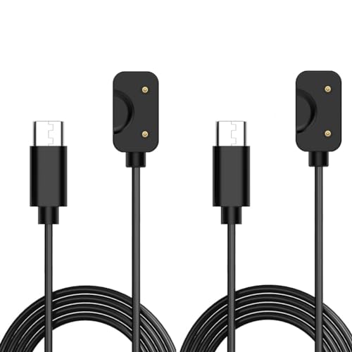 YOFUNTLE Compatible for Samsung Galaxy Fit 3 Charger Cable Smartwatch Fast Charging (Type C, 2 Pack)