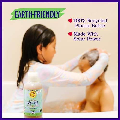 Image of California Kids Chillax Shampoo and Bodywash | 100% Plant-Based | Gentle Skincare | Lavender Shampoo for Kids + Teens | Hypoallergenic Bodywash | 562 mL / 19 oz.