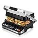 10 in 1 Panini Press Sandwich Maker, Taylor Swoden 1600W Electric Indoor Grill with Non-Stick Double Sided Plates, LED Touch Screen, Independent Temperature Control, Opens 180 Degrees, Stainless Steel