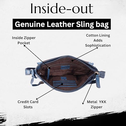 Genuine Italian Leather Boho Studded Crossbody Shoulder Bag - Stylish, Durable, & Perfect for Everyday Use for women4