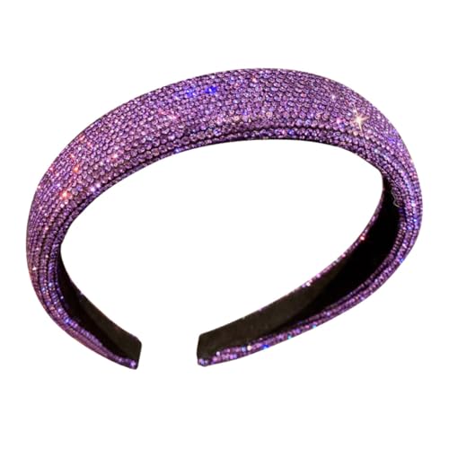 Mikinona -Tête Strass Pailleté Pour Cheveux Accessoire Pour Cheveux De Bébé Violet Prune Élégant Pour Femme Fille Accessoire Décoratif Strass Violet