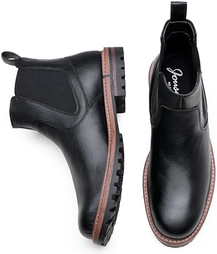 Image of Jousen Men's Chelsea Boots Casual Slip On Ankle Boots with Memory Foam