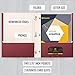 Better Office Products Burgundy Paper 2 Pocket Folders with Prongs, 50 Pack, Matte Texture, Letter Size Paper Folders, 50 Pack, with 3 Metal Prong Fastener Clips, Burgundy Red