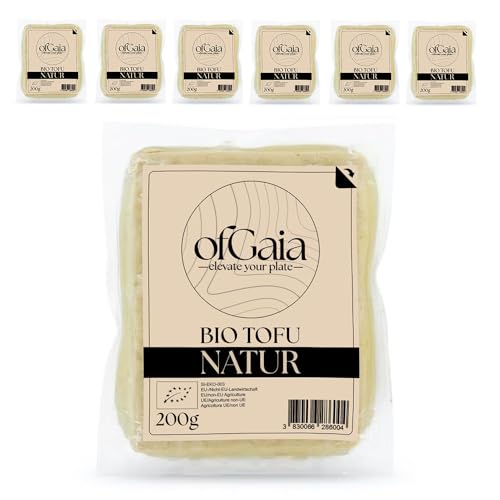 Tofu ofGaia Organischer Naturtofu - 6x200g Packung - Hochproteinhaltiger Veganer Fleischersatz - Nicht-GVO, ÖKO, BIO - 3 Geschmacksrichtungen Tofu ofGaia Organischer Naturtofu - 6x200g Packung - Hochproteinhaltiger Veganer Fleischersatz - Nicht-GVO, ÖKO, BIO - 3 Geschmacksrichtungen