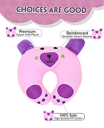Image of Akido Presents Kids Baby Pillow U Shape Soft Head Shaper Anti Flat Sleeping Cushion in Cotton Microfiber Filling for Infant Newborn Babies