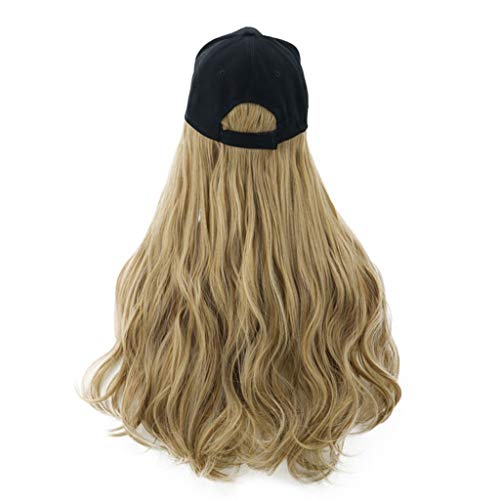 Keepmove Winter Women Long Straight Wig Cap 30 Inch Long Hair Baseball Cap