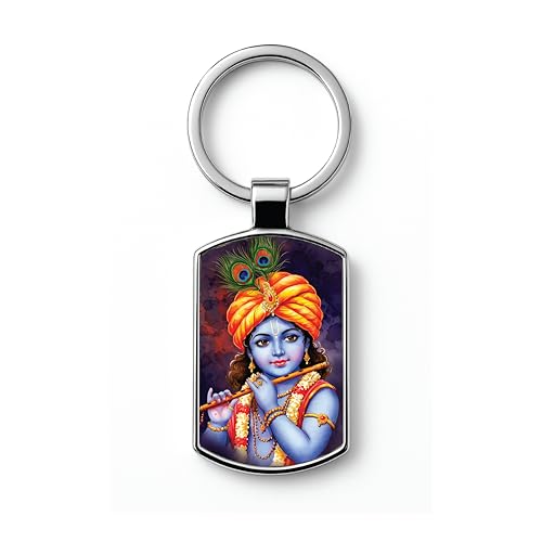 Image of Stylish Metal Keychains with Permanent Glossy Print - Inspirational Quotes & Spiritual Designs - Perfect Key chains for loved ones, Personal Use, Gifts & Return Gifts