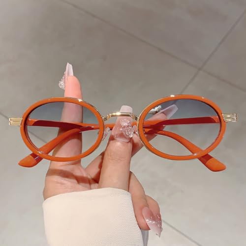 Lunettes de soleil ovales vintage léopard contre l'éblouissement