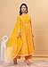 JVSP FASHION Yellow Color Embroidered Anarkali Kurta set with Dupatta In Rayon fabric Indian Tunic Dress Ethnic Wear Collection For Women & Girls