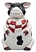 StealStreet SS-CG-61759 6.75" Sitting Black and White Cow with Bandana Candy Jar
