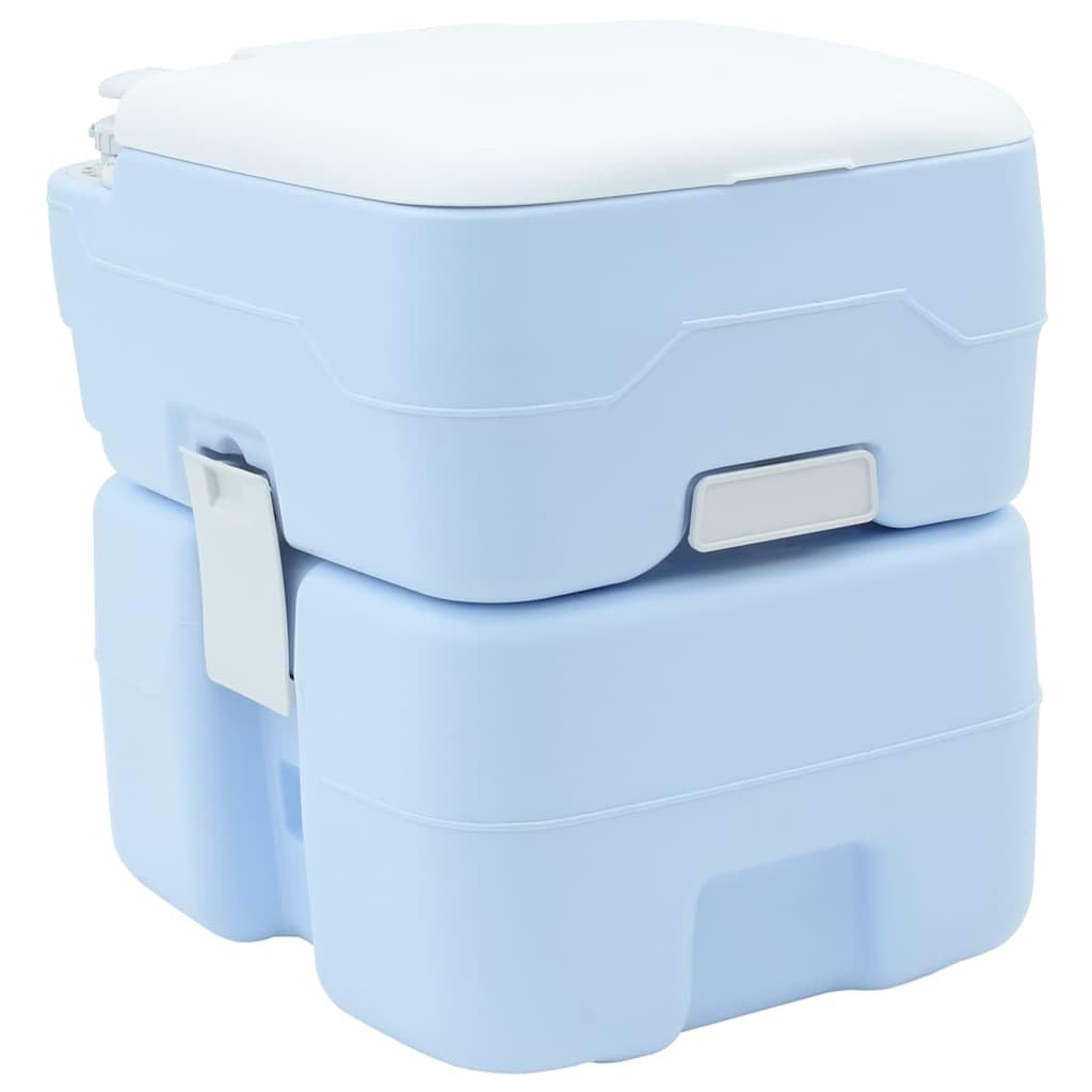 Toilette da campeggio portatile grigio, 41,5 x 36,5 x in polietilene ad alta densità, leggera, robusta, rimovibile, ideale per avventure all'aperto, feste in giardino, escursionismo