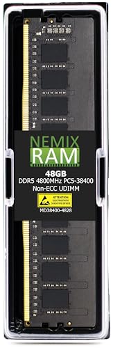 Image of NEMIX RAM 48GB (1X48GB) DDR5 4800MHZ PC5-38400 NON-ECC UDIMM Compatible with The MSI B760M PROJECT ZERO Motherboard