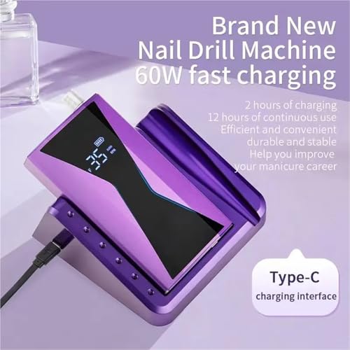 Ponceuse à ongles sans balais outil de manucure portable durable 85W - 5