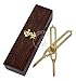 Humaira Nautical 6 Inches Nautical Professional Brass Straight Pattern Divider Compass Geometry Drafting Divider with Wooden Case