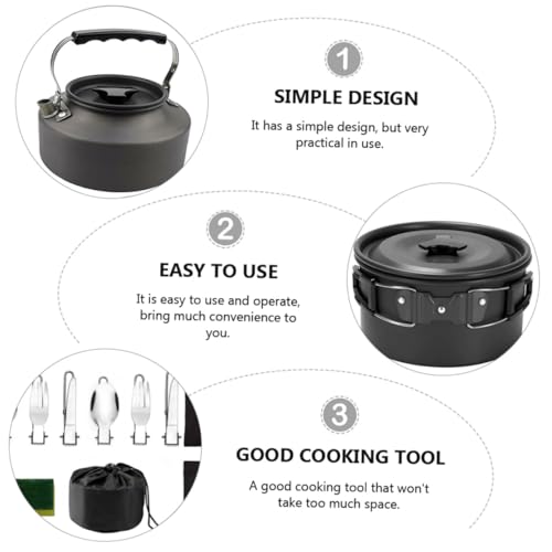 Cuisine pour barbecue léger POPETPOP avec plaque de cuisson pour le camping