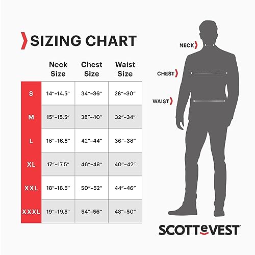 Scottevest 101 Vest For Men - 9 Hidden Pockets - Water Repellent For Travel & More (Black, Small) #TOP3